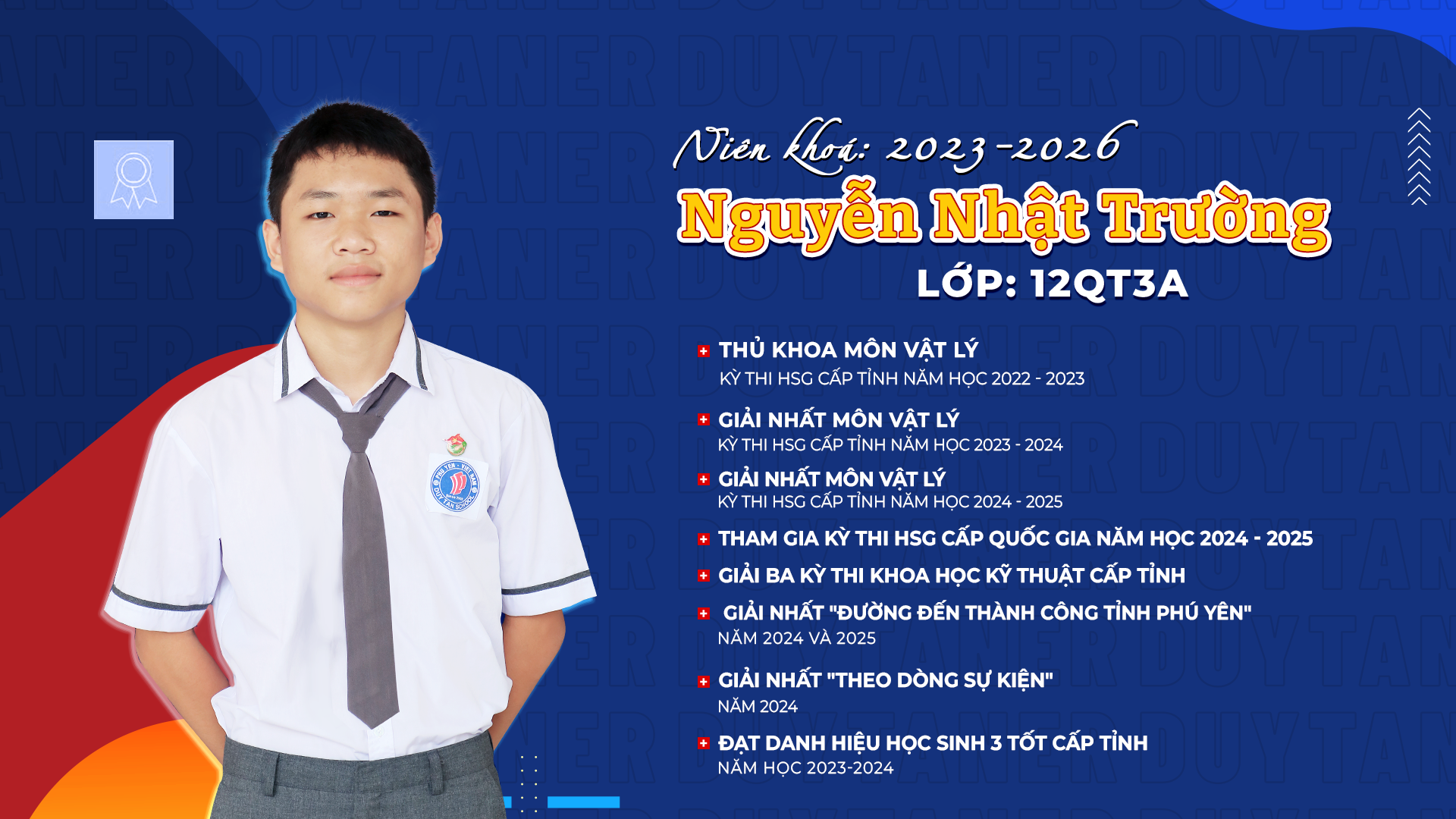NGUYỄN NHẬT TRƯỜNG - FLEX THỦ KHOA MÔN VẬT LÝ