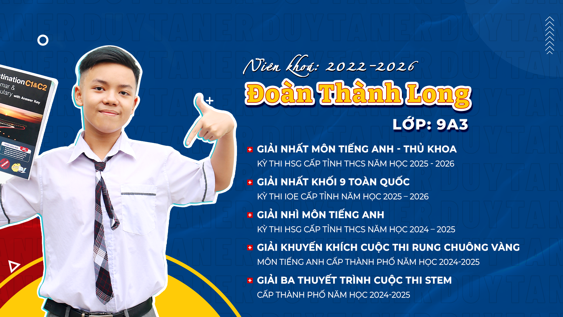 HÀNH TRÌNH TỎA SÁNG CỦA EM ĐOÀN THÀNH LONG TẠI TRƯỜNG PHỔ THÔNG DUY TÂN