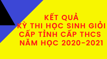 BẢNG VÀNG THÀNH TÍCH HỌC SINH GIỎI CẤP TỈNH THCS NĂM HỌC 2020-2021