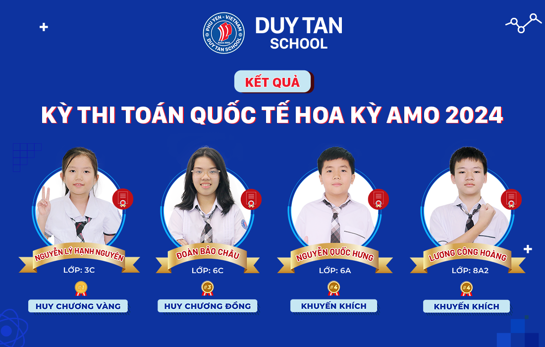 KẾT QUẢ KỲ THI TOÁN QUỐC TẾ HOA KỲ AMO 2024