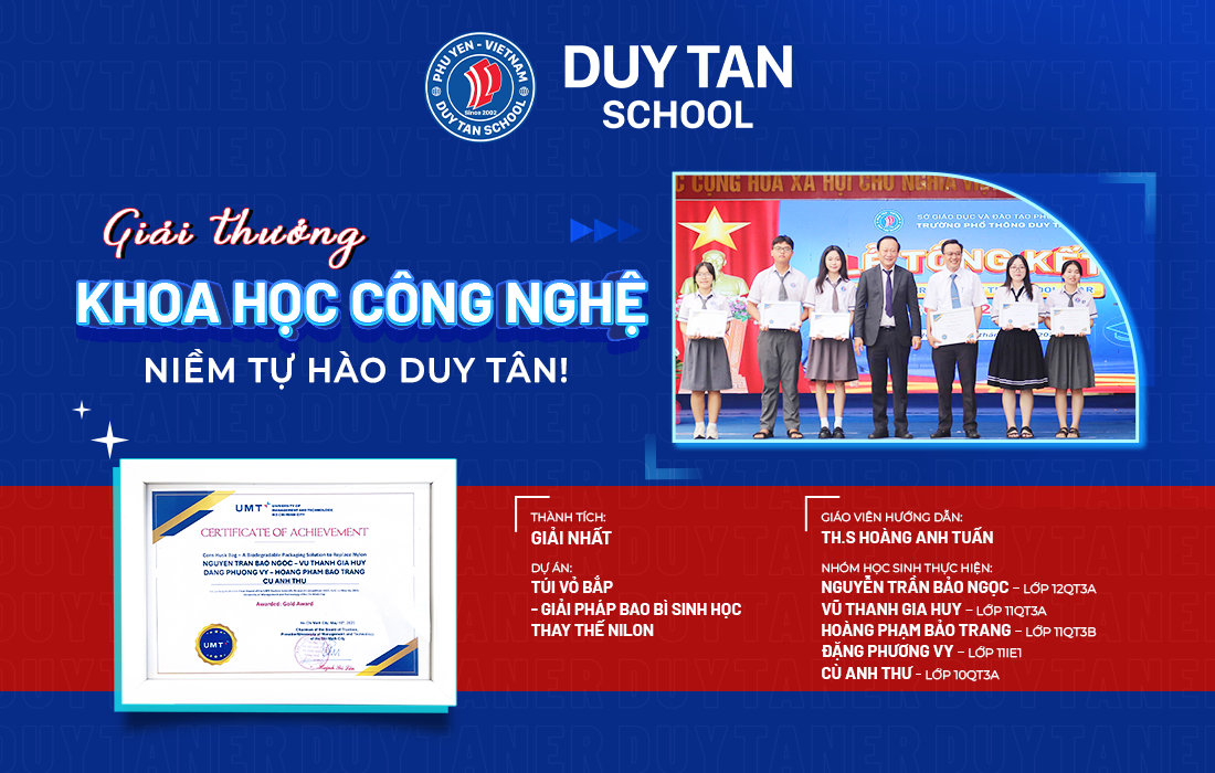 GIẢI THƯỞNG KHOA HỌC CÔNG NGHỆ - NIỀM TỰ HÀO DUY TÂN