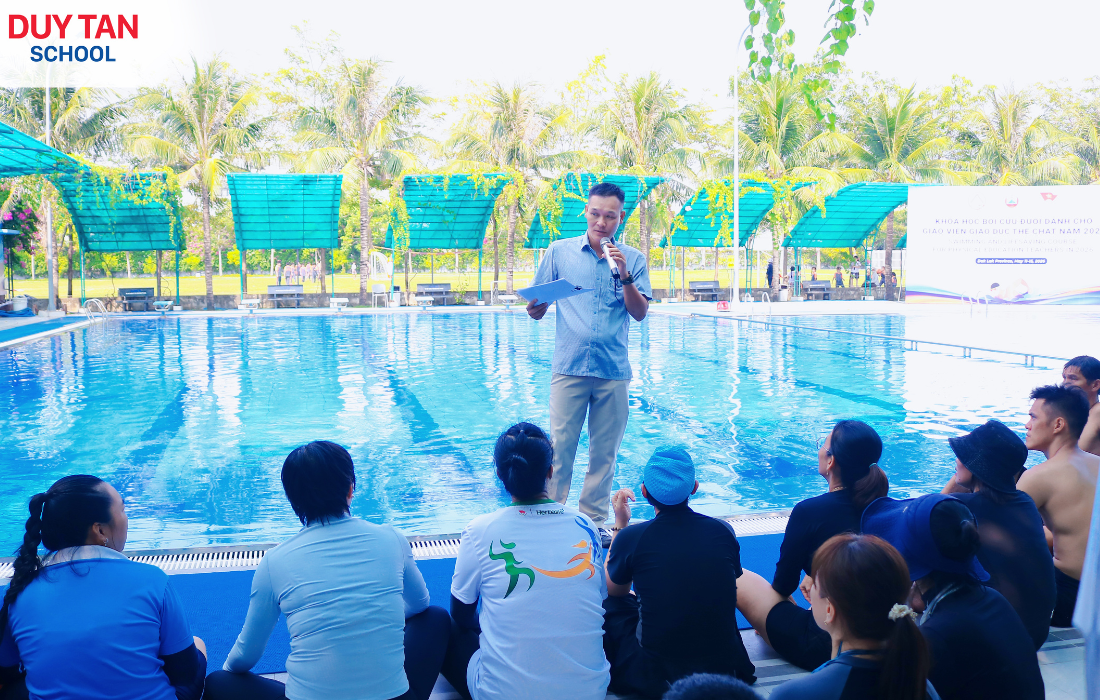 TRƯỜNG PHỔ THÔNG DUY TÂN ĐỒNG HÀNH CÙNG CHƯƠNG TRÌNH TẬP HUẤN DẠY BƠI AN TOÀN VÀ PHÒNG CHỐNG ĐUỐI NƯỚC
